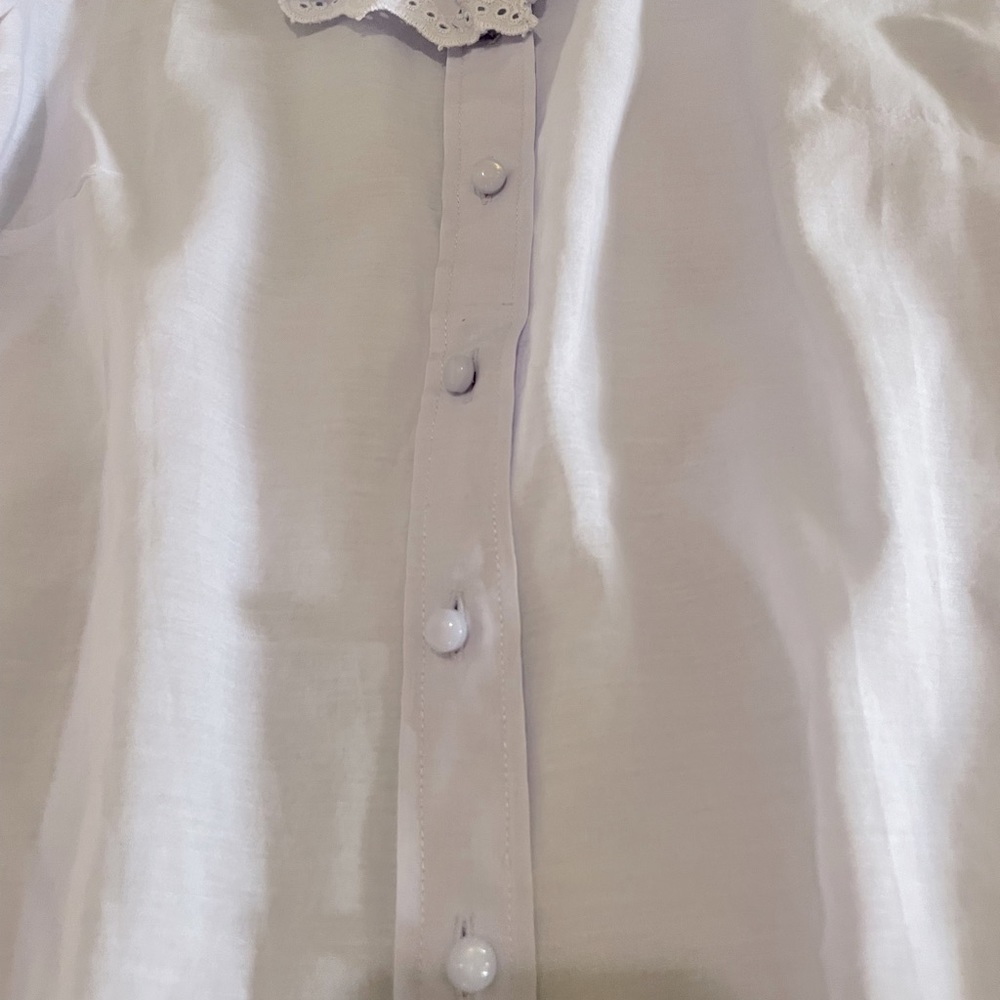 J.Crew Ruffled Collar Eyelet Top - Picture 3 of 4